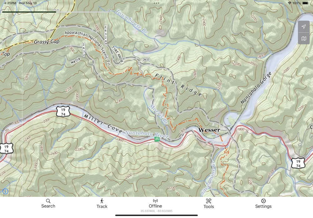 USGS Topo Map Mosaic Example iPhone